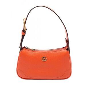 Gucci Goatskin Mini Aphrodite Handbag/ Shoulder bag Orange 739076